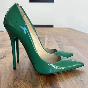Jimmy Choo Anouk 120 Jade Patent Leather